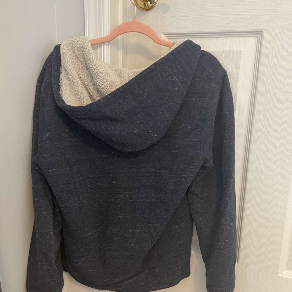 fuzzy blue zip up